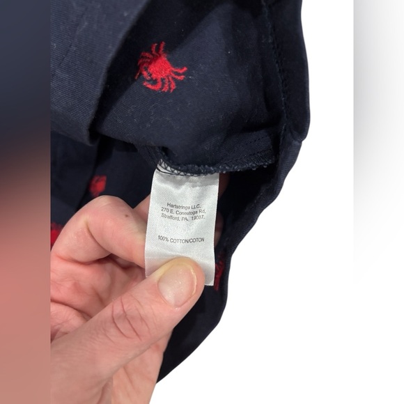 Hartstrings Lobster Crab Nautical Preppy Sleeveless Navy Blue Red Dress Size 5 - Picture 4 of 6